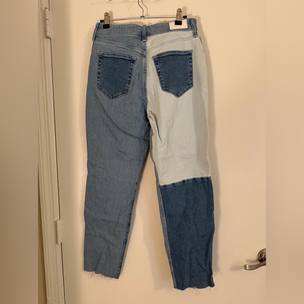 Denim Patchwork High Rise Jeans - image 2